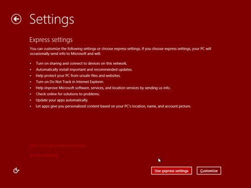 Windows 8.1安装截图：系统设置