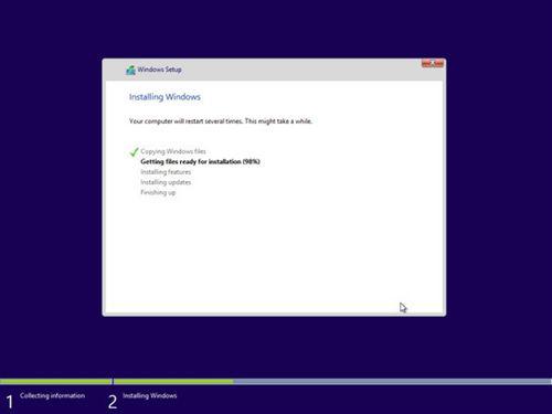 Windows 8.1安装截图：开始安装进程