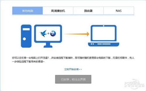 图3 迅雷7.9.2远程任务管理功能