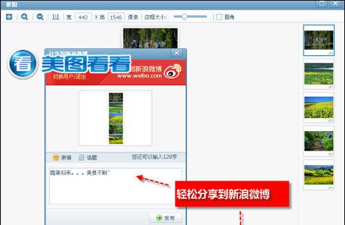 图04 轻松完成微博分享