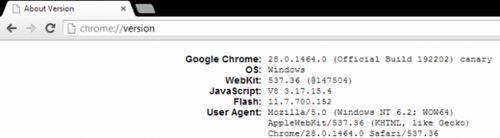 上周Chrome 28开发版本中仍是Webkit