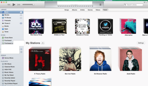 图：iTunes 11.1测试版