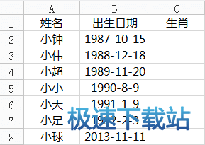 图：出生年月计算生肖