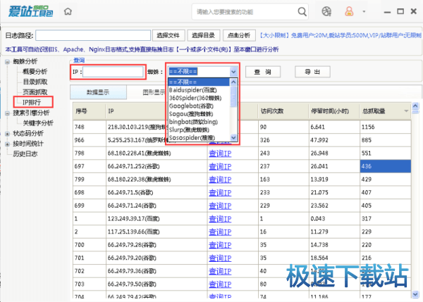 图：网站日志分析工具