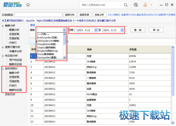 图：网站日志分析工具