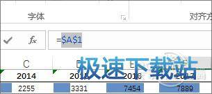 利用F4快速得到绝对引用值