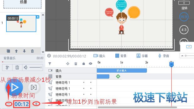 图：自定义场景的播放