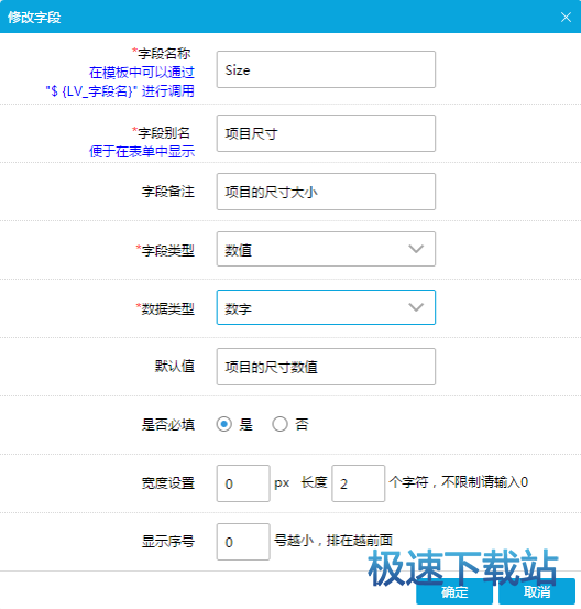 图：创建项目表单