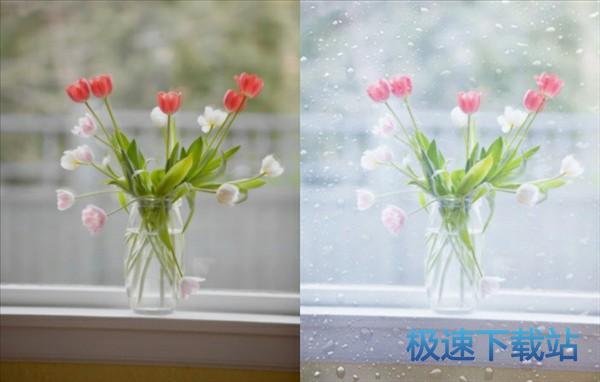 滴水玻璃窗效果