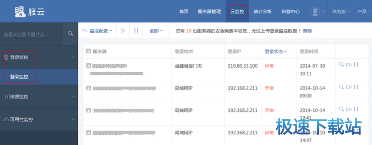 图：登录监控