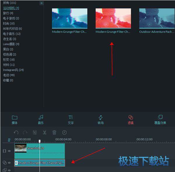 图：滤镜和覆叠效果