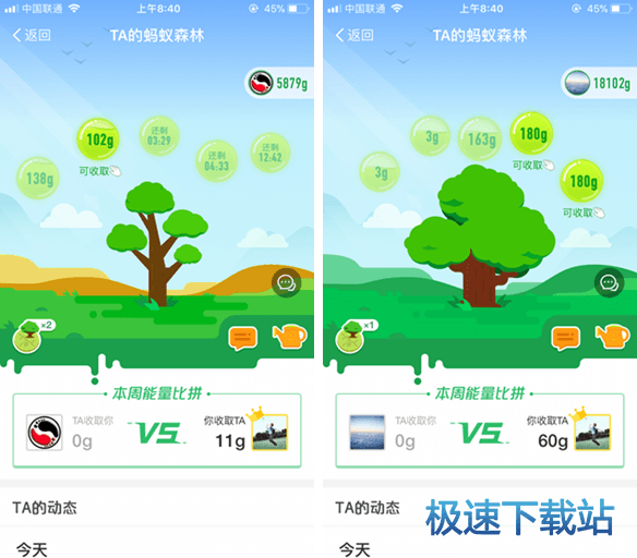 图：蚂蚁森林能量计算