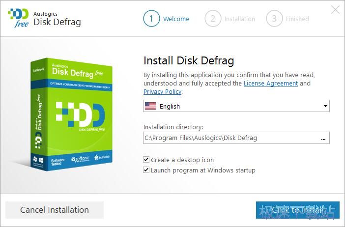 Auslogics Disk Defrag安装教程