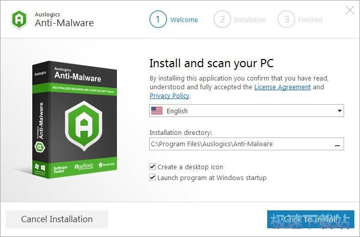 图：Auslogics Anti-Malware安装教程