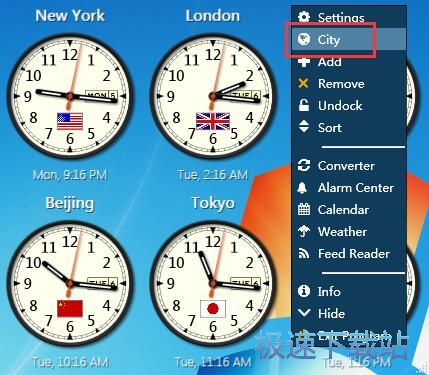 图：设置城市时钟教程