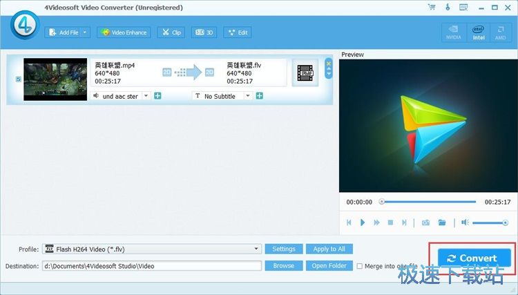 图：MP4视频转FLV视频教程