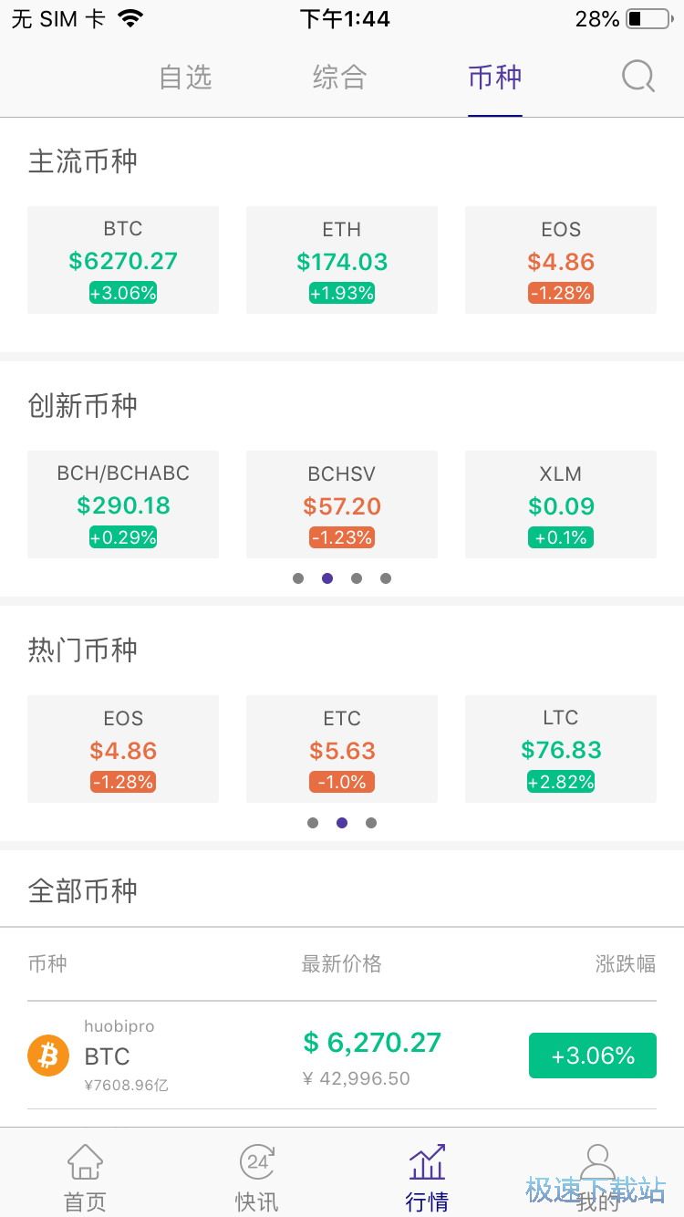 图：比特币行情查询