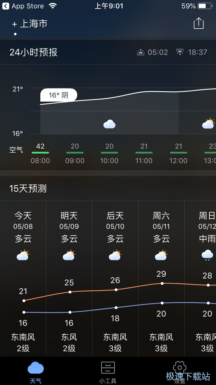 图：天气预报提醒